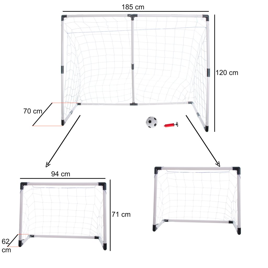 Bramka-pilkarska-do-pilki-noznej-dla-dzieci-2w1-185x120x70cm-134073 Futbolo vartai vaikams 2in1 185x120x70cm