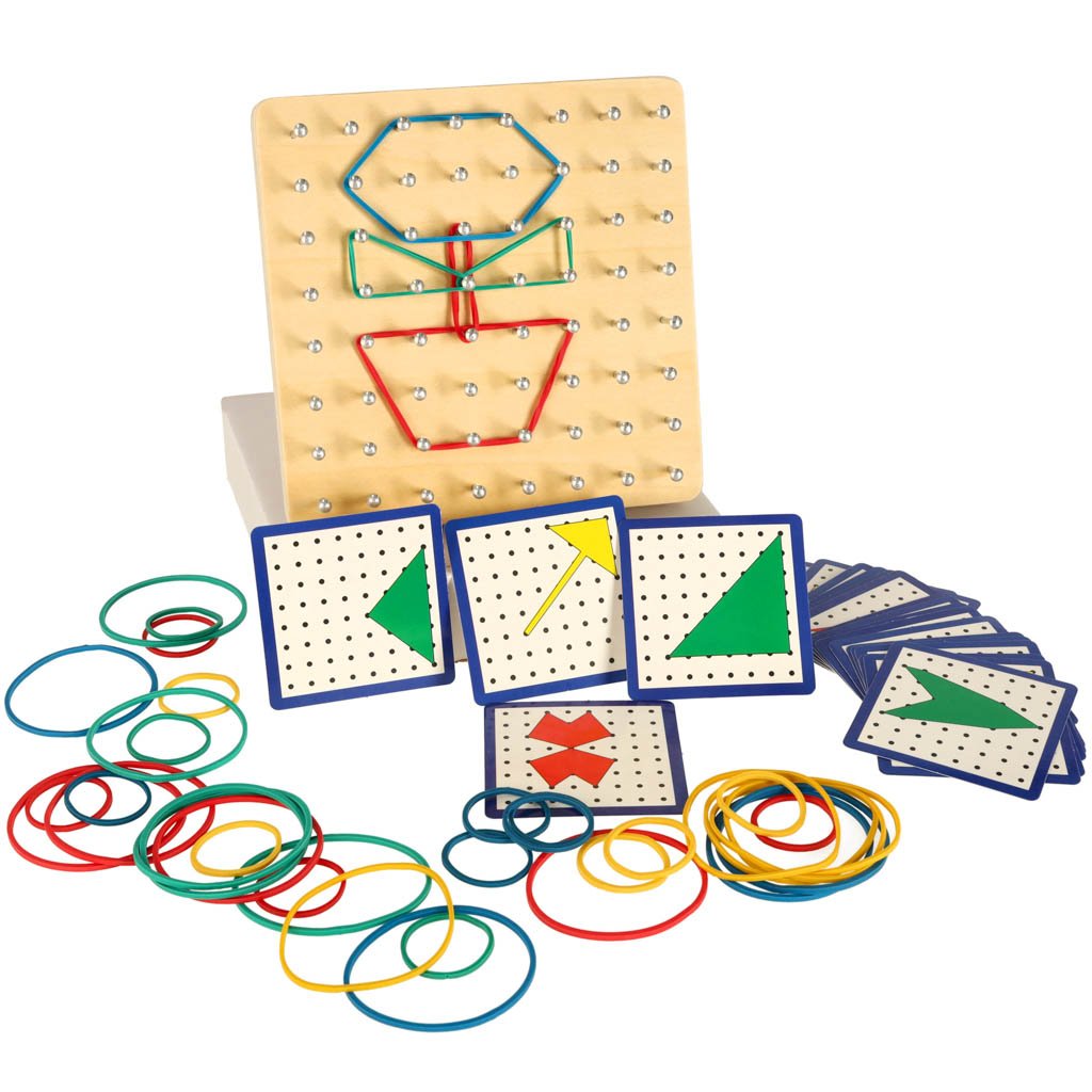 Geoboard-geoplan-drewniana-ukladanka-tworzenie-ksztaltow-z-gumek-137227 Geoboard Geoplan medinė dėlionė, kurianti figūras su gumytėmis