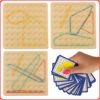 Geoboard-geoplan-drewniana-ukladanka-tworzenie-ksztaltow-z-gumek-137233 Geoboard Geoplan medinė dėlionė, kurianti figūras su gumytėmis
