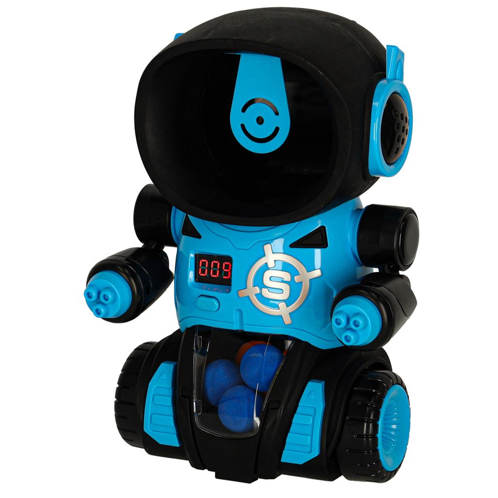 Gra-zrecznosciowa-robot-strzelanie-do-celu-gra-2x-pistolet-kulki-160497 Alkanas robotas taikinys šaudymo arkadinis žaidimas rinkinys pistoletas + kamuoliukai