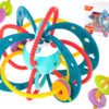 Gryzak-grzechotka-sensoryczna-dla-malucha-turkusowa-1052272 Sensorinis barškutis kūdikiams turkio spalvos