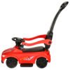 Paspiriamas automobilis su garsu, šviesomis, raudona spalva