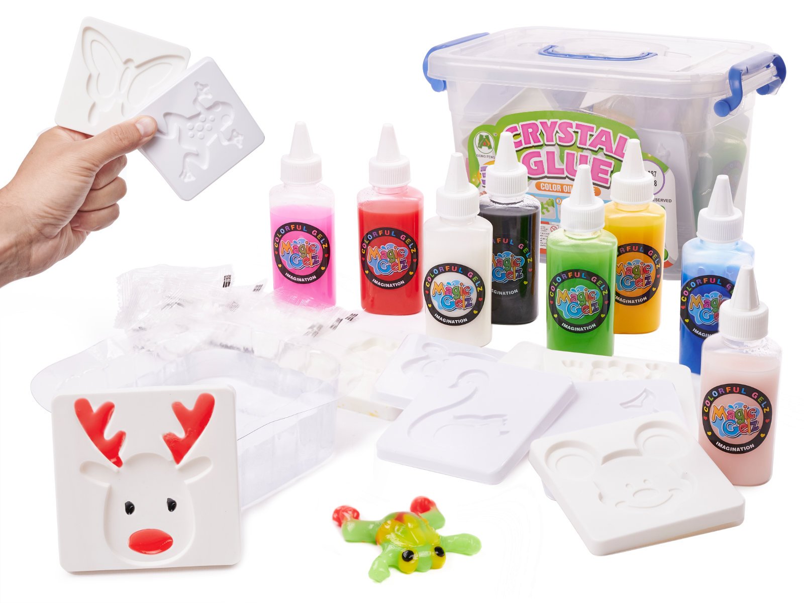 Kūrybinis rinkinys crystal glue slime 3D 26el.