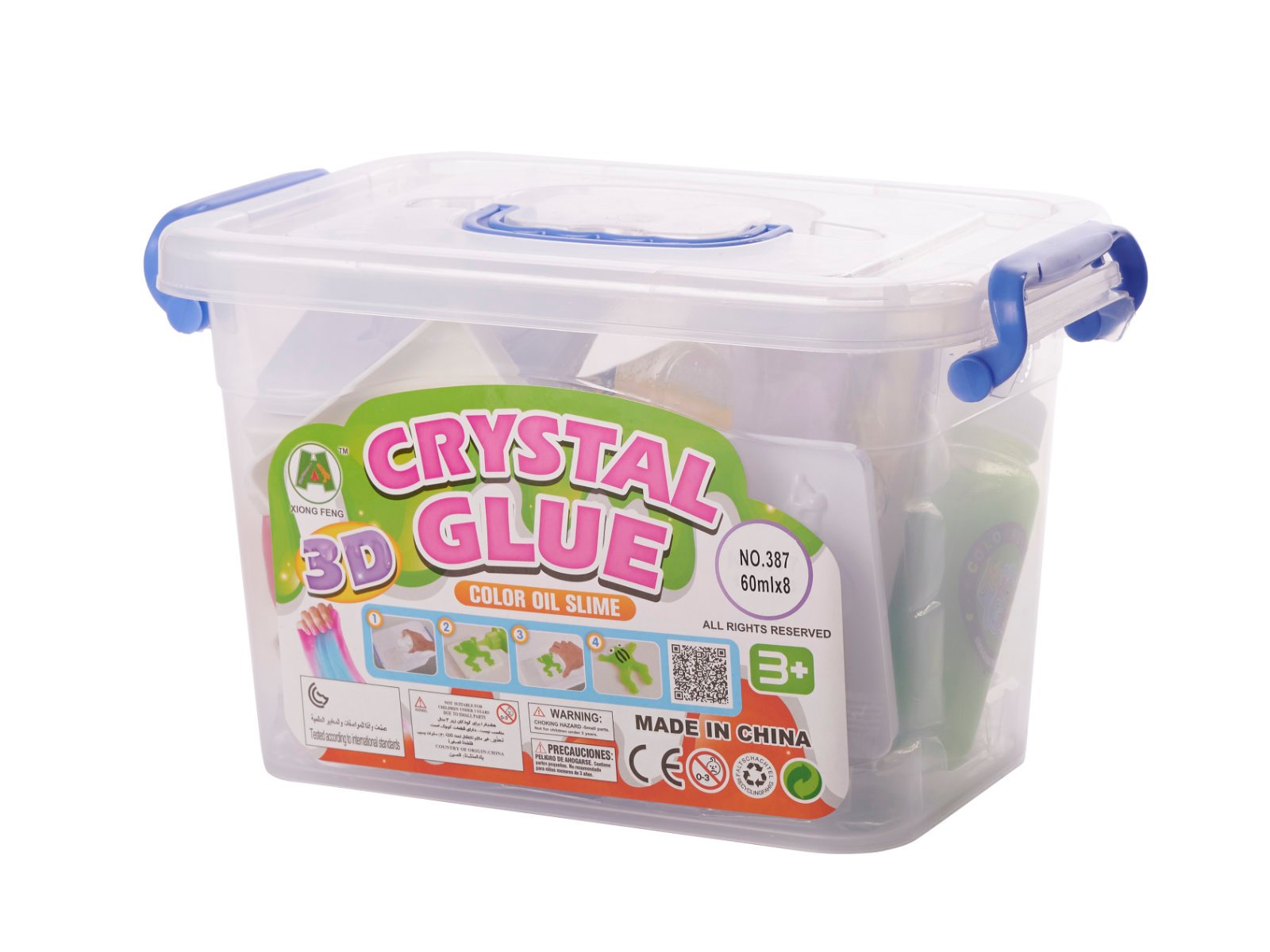 Kūrybinis rinkinys crystal glue slime 3D 26el.