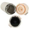 Kubek-bidon-termiczny-z-ustnikiem-termos-LED-420ml-bezowy-153207 Termo puodelis su kandikliu LED termosas 420ml smėlio spalvos