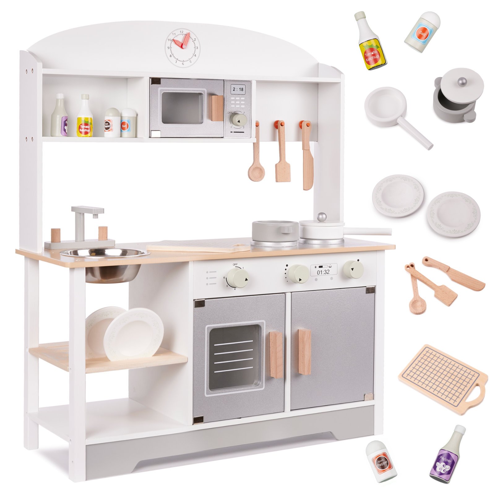 KX6287 Kuchnia drewniana MDF MODERN max + akcesoria 1 Gydytojo rinkinys lagaminėlyje
