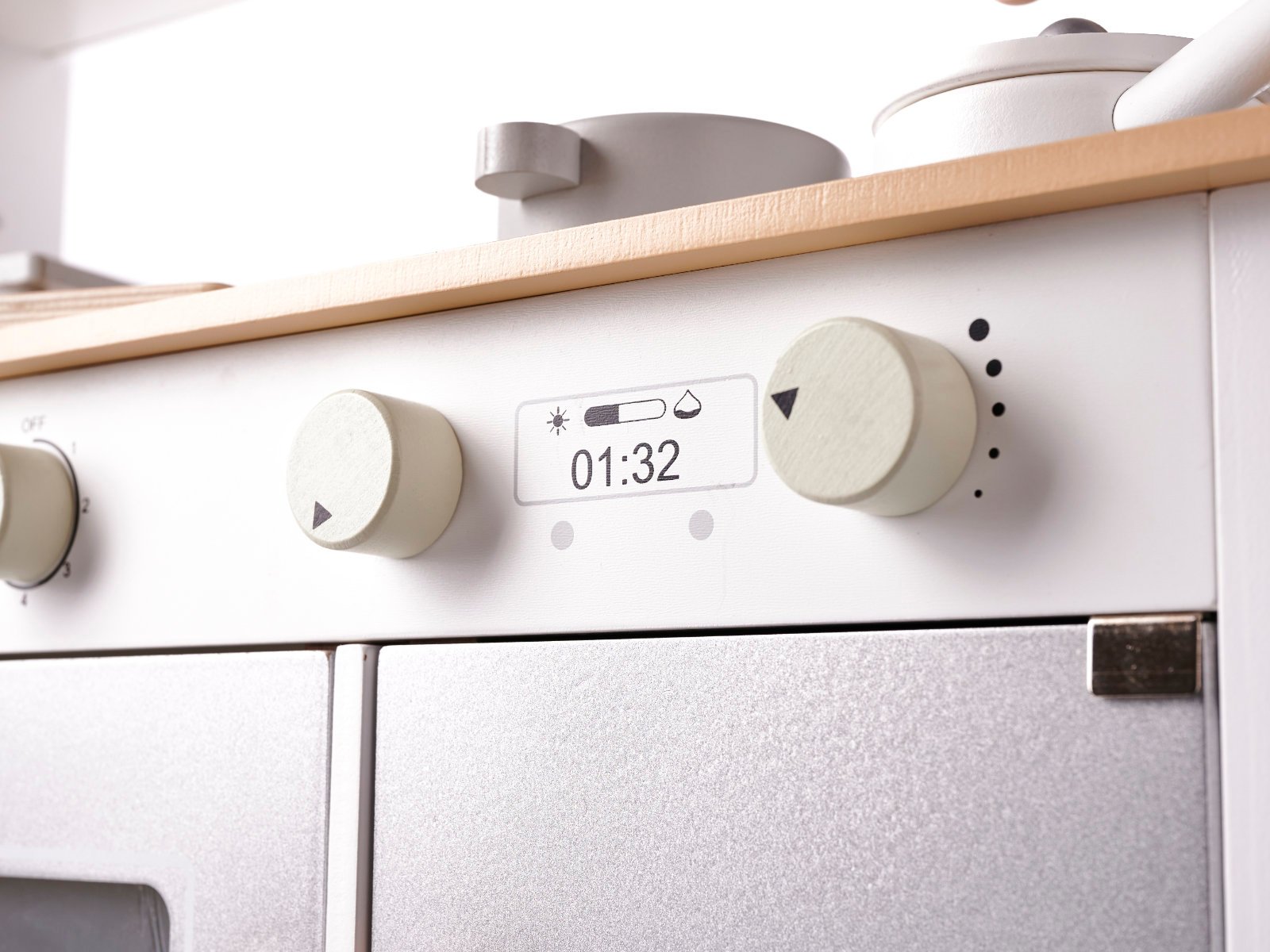 szczegół 10 Vaikiška medinė virtuvė MDF MODERN CLASSIC+ priedai
