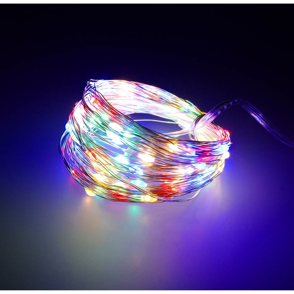 Lampki-LED-druciki-dekoracyjne-10m-100LED-multikolor-148244 LED dekoratyvinės vielos žibintai 10 m 100LED daugiaspalvis