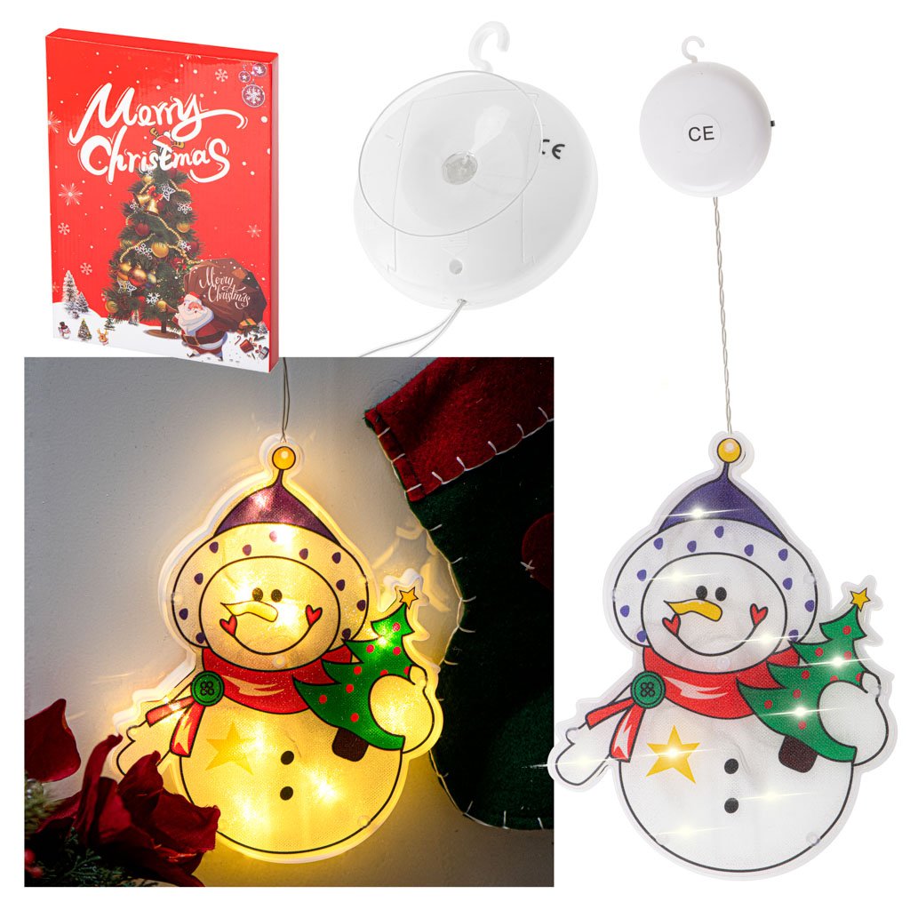 Lampki-LED-wiszaca-dekoracja-swiateczna-balwan-1058401 LED pakabinamas apšvietimas Kalėdų dekoracijos sniego senis