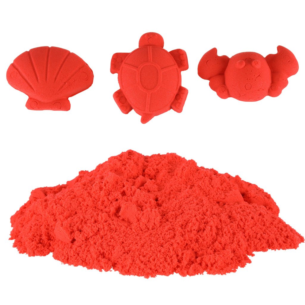 Piasek-kinetyczny-1kg-w-woreczku-czerwony-147145 Kinetinis smėlis 1 kg maišelyje raudonas