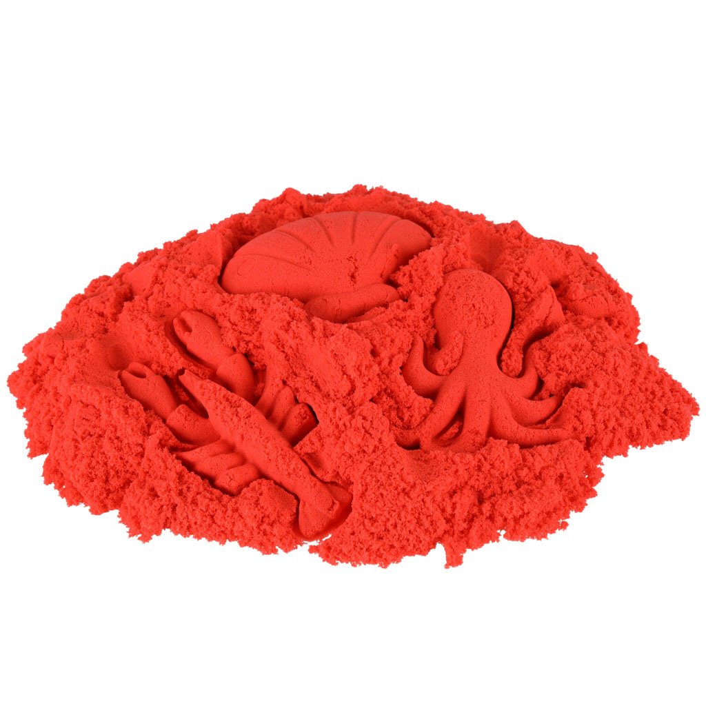 Piasek-kinetyczny-1kg-w-woreczku-czerwony-147146 Kinetinis smėlis 1 kg maišelyje raudonas