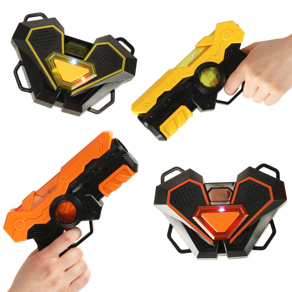 Pistolet-laserowy-paintball-z-tarcza-na-podczerwien-zestaw-2-szt-158507 Lazerinis dažasvydžio pistoletas su infraraudonųjų spindulių taikiniu, 2 vnt.