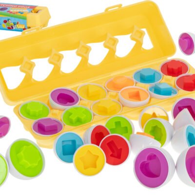 Mokomosios dėlionės dėlionės rūšiuotuvas, atitinkantis kiaušinių formas 12vnt.