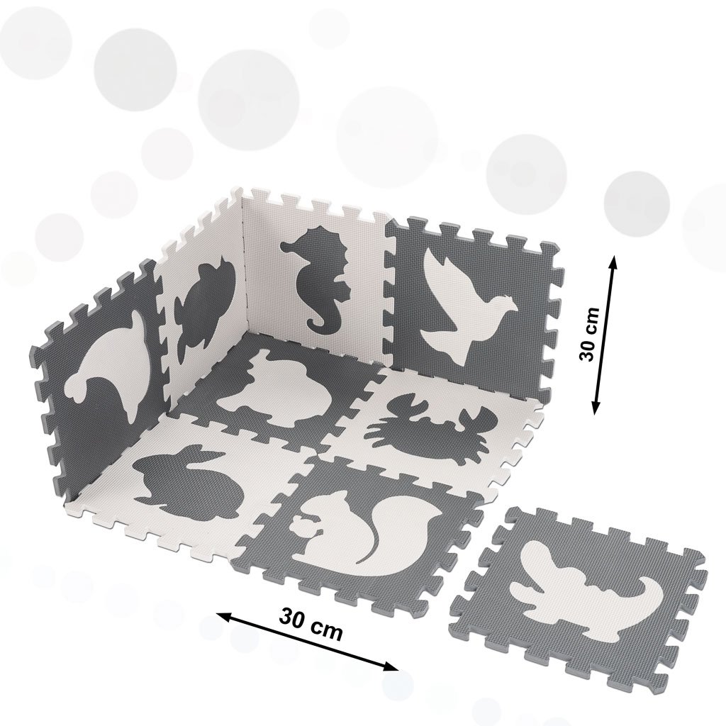 Puzzle-piankowe-mata-dla-dzieci-9-el-czarny-ecru-85cm-x-85cm-x-1cm-1053472 Putų dėlionės kilimėlis vaikams 9 el. juoda-ecru 85cm x 85cm x 1cm