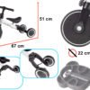 Trike Fix Mini krosinis triratukas 3in1 su pedalais baltas