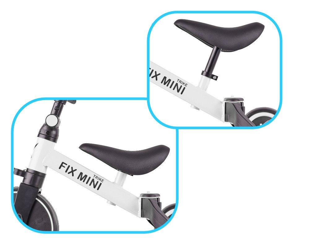 Trike Fix Mini krosinis triratukas 3in1 su pedalais baltas