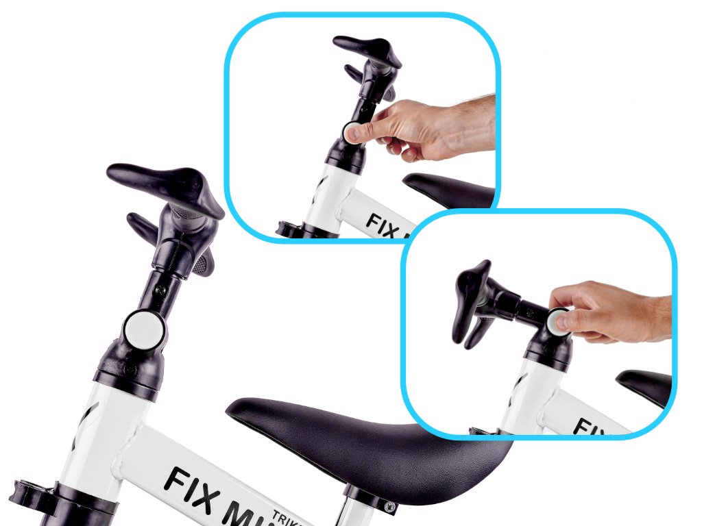 Trike Fix Mini krosinis triratukas 3in1 su pedalais baltas