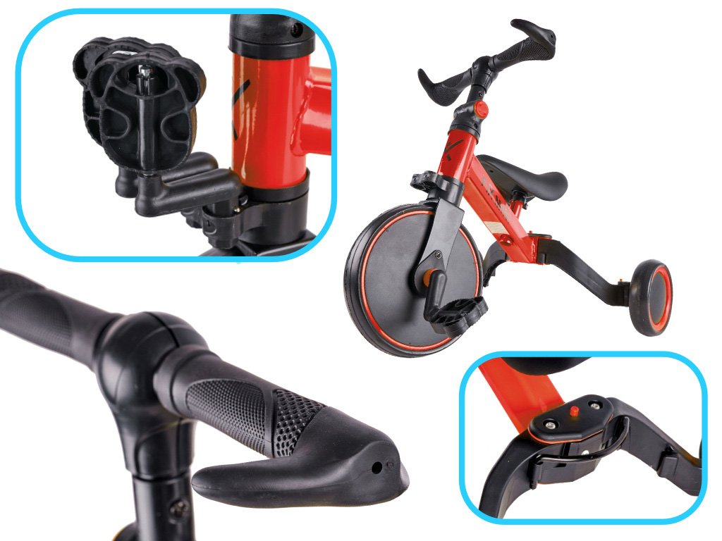 Rowerek-Trike-Fix-Mini-biegowy-trojkolowy-3w1-z-pedalami-czerwony-157598 Trike Fix Mini krosinis triratukas 3in1 su pedalais raudonos spalvos