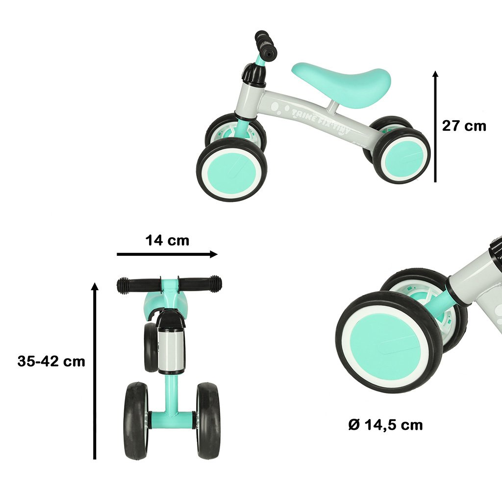 Rowerek-Trike-Fix-Tiny-czterokolowy-biegowy-mietowy-157614 Triratis Fix Mažytis mėtų krosinis triratis