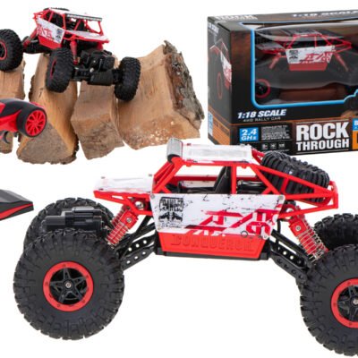 Samochod-RC-Rock-Crawler-HB-2-4GHz-1-18-czerwony-867892 RC automobilis Rock Crawler HB 2.4GHz 1:18 raudonas
