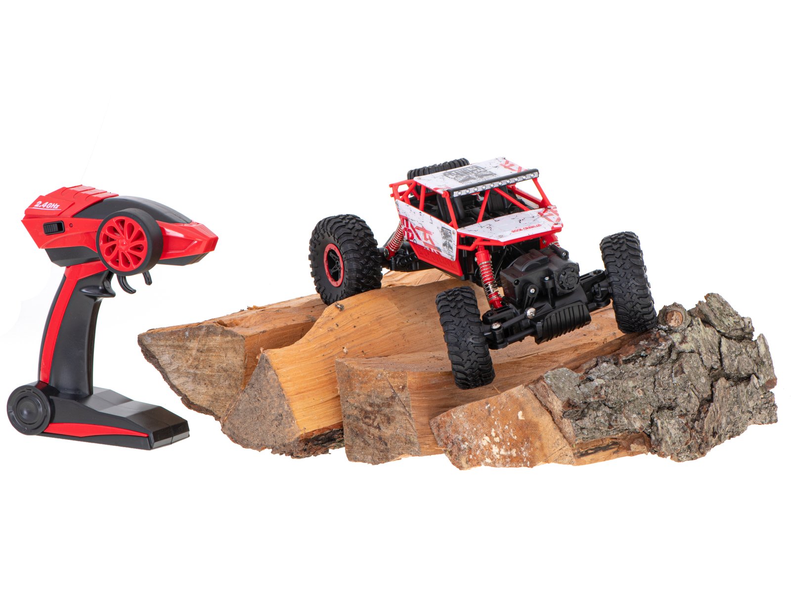 RC automobilis Rock Crawler HB 2.4GHz 1:18 raudonas