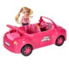 Samochod-dla-lalek-kabriolet-zestaw-piknikowy-szczeniak-rozowy-4-el-156011 Lėlės automobilis kabrioletas pikniko rinkinys lėlė šuo rožinis 4 el.