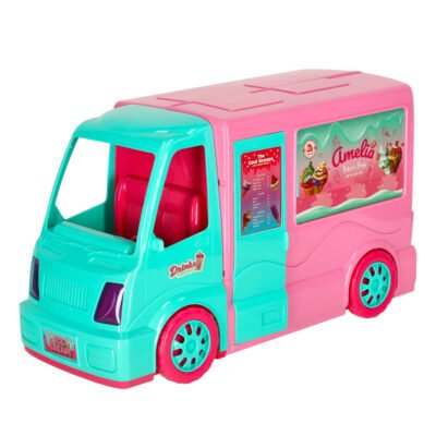 Lėlių automobilių rinkinys "Food truck" 21 el.