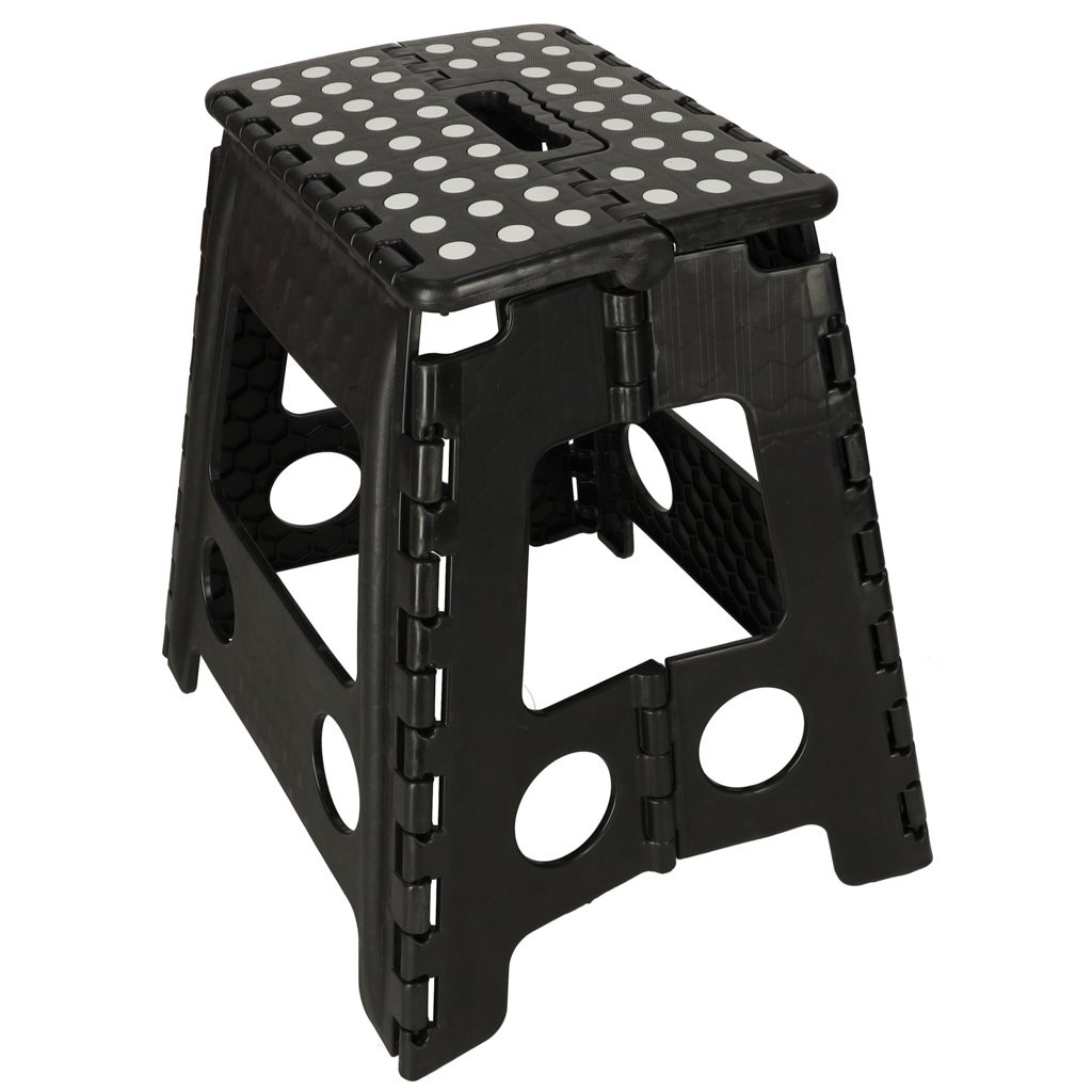Stolek-taboret-skladany-antyposlizgowy-39cm-czarny-148389 Neslystanti sulankstoma taburetė 39 cm juoda