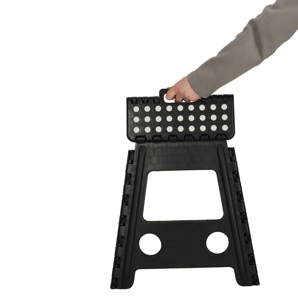 Stolek-taboret-skladany-antyposlizgowy-39cm-czarny-158450 Neslystanti sulankstoma taburetė 39 cm juoda