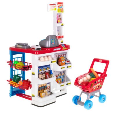 Supermarket-sklep-kasa-fiskalna-wozek-model-2-846581 Prekybos centrų parduotuvių kasos aparatas + vežimėlis 2 modelis