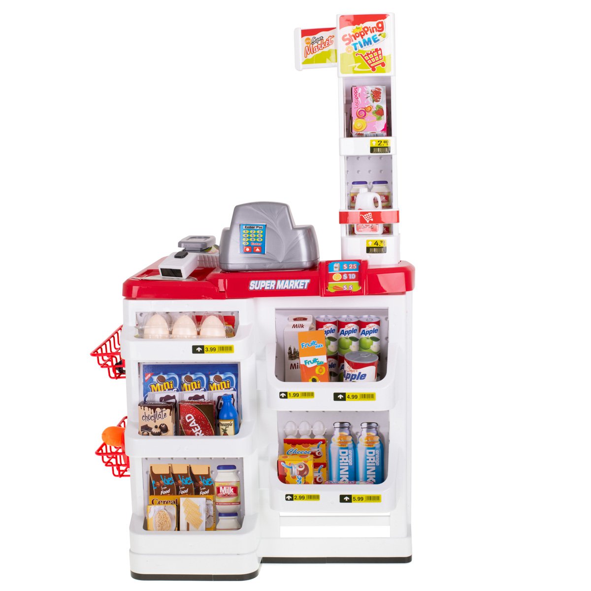 Supermarket-sklep-kasa-fiskalna-wozek-model-2-846601 Prekybos centrų parduotuvių kasos aparatas + vežimėlis 2 modelis