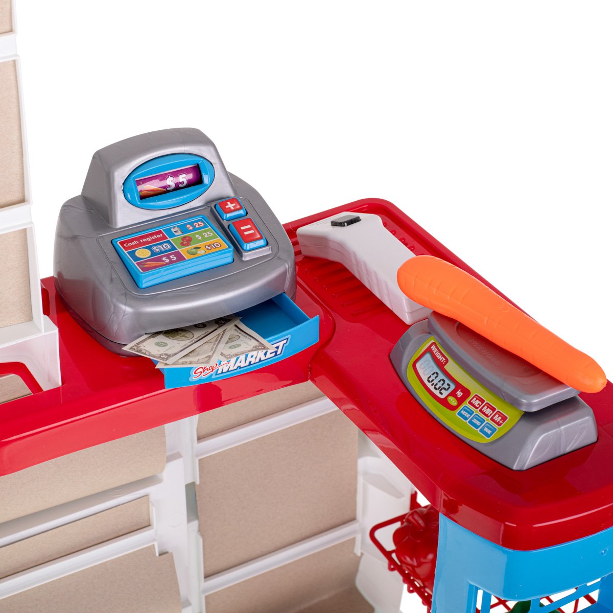 Supermarket-sklep-kasa-fiskalna-wozek-model-2-846631 Prekybos centrų parduotuvių kasos aparatas + vežimėlis 2 modelis