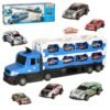 TIR sunkvežimių transporteris XXL sulankstoma transporto priemonė 10 automobilių mėlyna