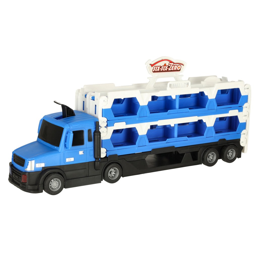 TIR sunkvežimių transporteris XXL sulankstoma transporto priemonė 10 automobilių mėlyna