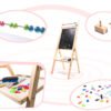 KX6489 Tablica magnetyczna kredowa + papier liczydło 90cm 2 Magnetinė kreidinė lenta abakus abakus popierinės kreidos raidės nemokamai