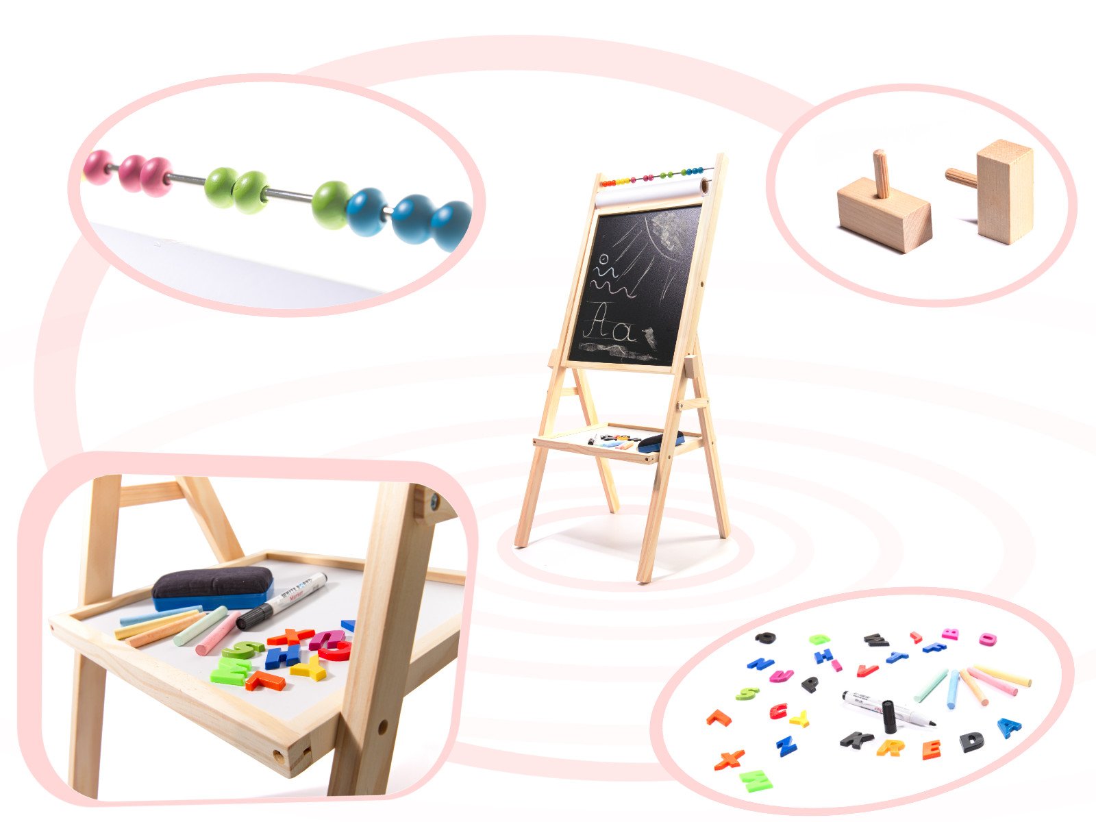 KX6489 Tablica magnetyczna kredowa + papier liczydło 90cm 2 Magnetinė kreidinė lenta abakus abakus popierinės kreidos raidės nemokamai