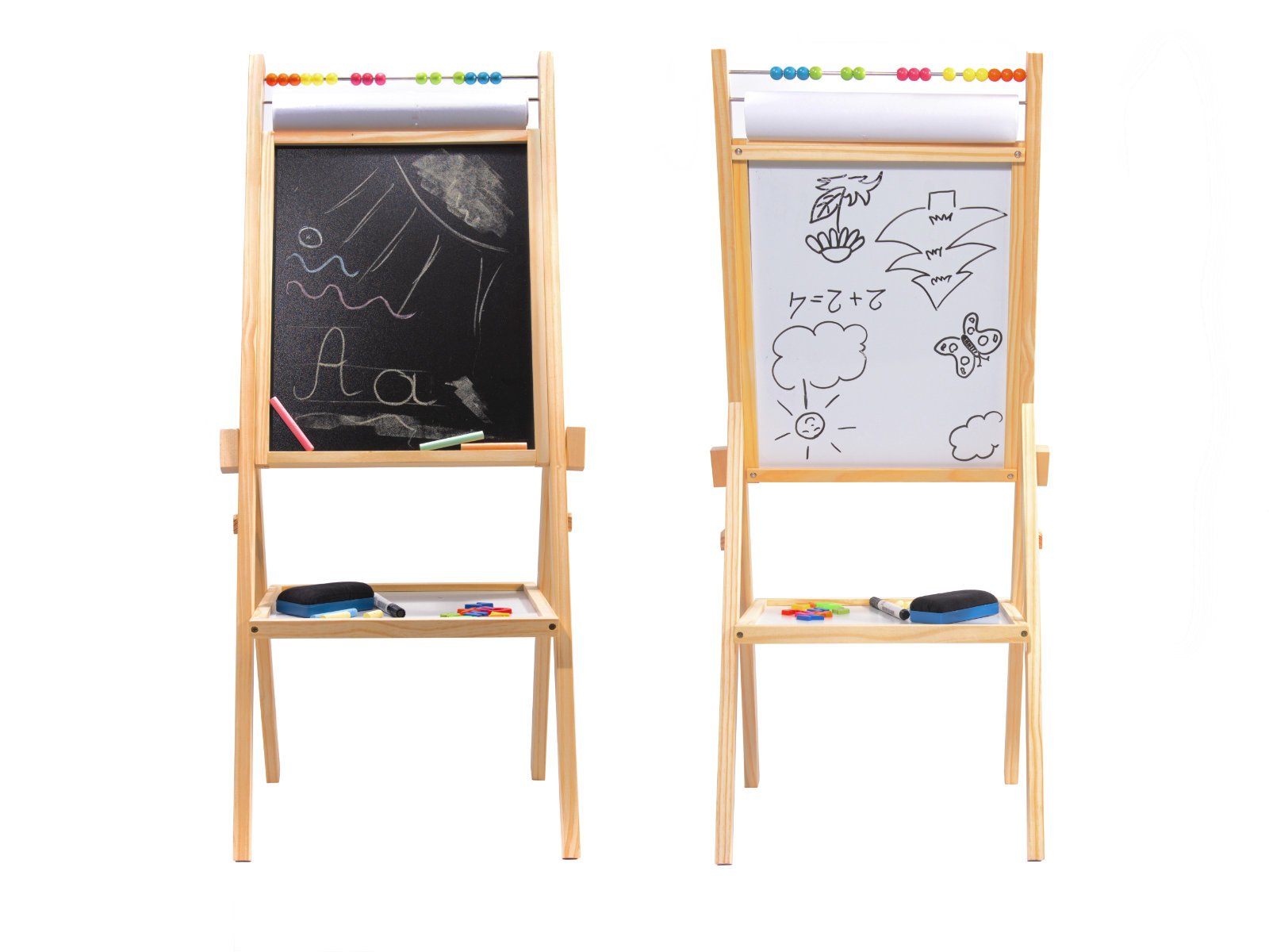 KX6489 Tablica magnetyczna kredowa + papier liczydło 90cm 9 Magnetinė kreidinė lenta abakus abakus popierinės kreidos raidės nemokamai