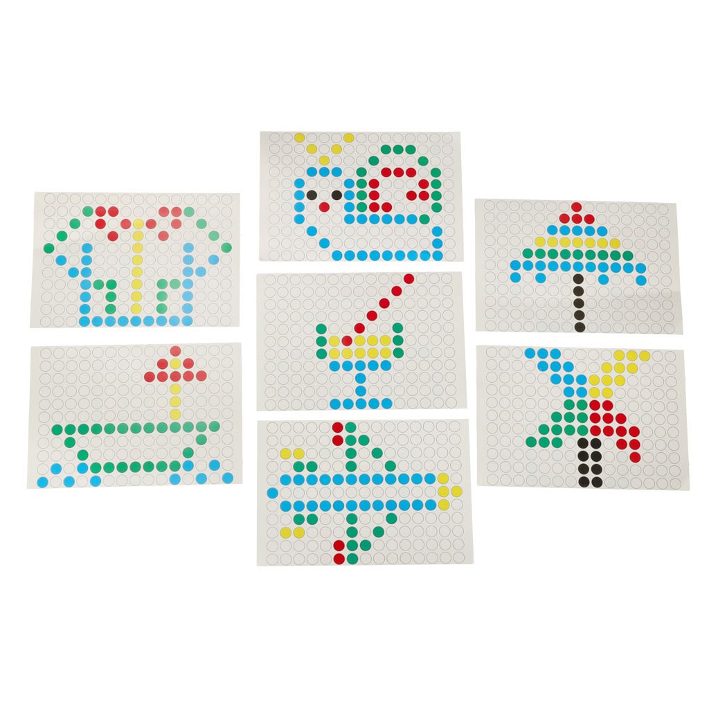Tablica-magnetyczna-montessori-mozaika-kolorowe-kropki-zolta-26-x-26-cm-153894 Magnetinės montessori lentos taškai geltoni