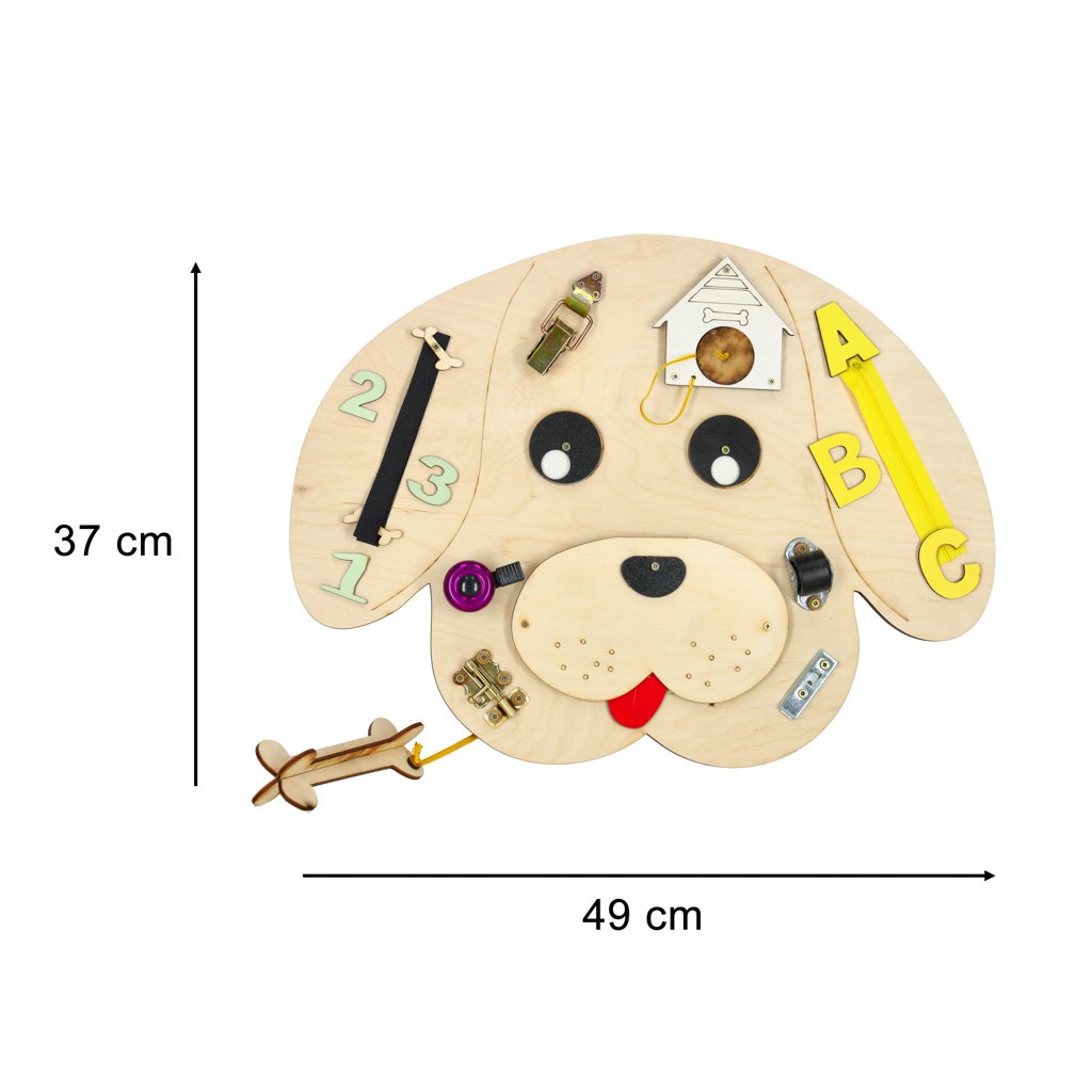 Tablica-manipulacyjna-drewniana-pies-49-x-37-cm-152996 Medinė manipuliacinė lenta šuo 49x37x6,5