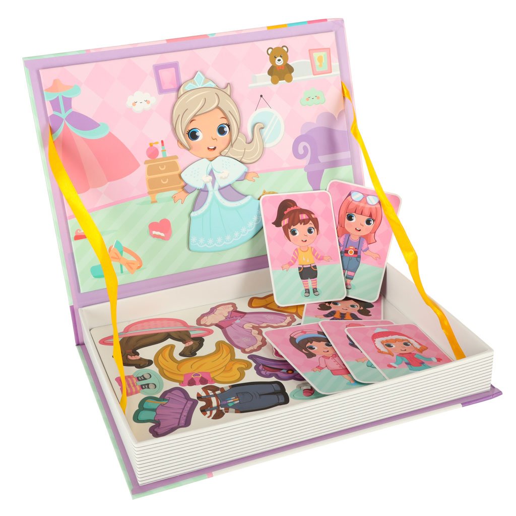 Ukladanka-puzzle-magnetyczne-ubierz-lalke-51el-146178 Magnetinė dėlionė "Dress up" lėlė 51el.