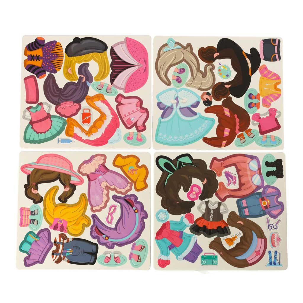 Ukladanka-puzzle-magnetyczne-ubierz-lalke-51el-146179 Magnetinė dėlionė "Dress up" lėlė 51el.