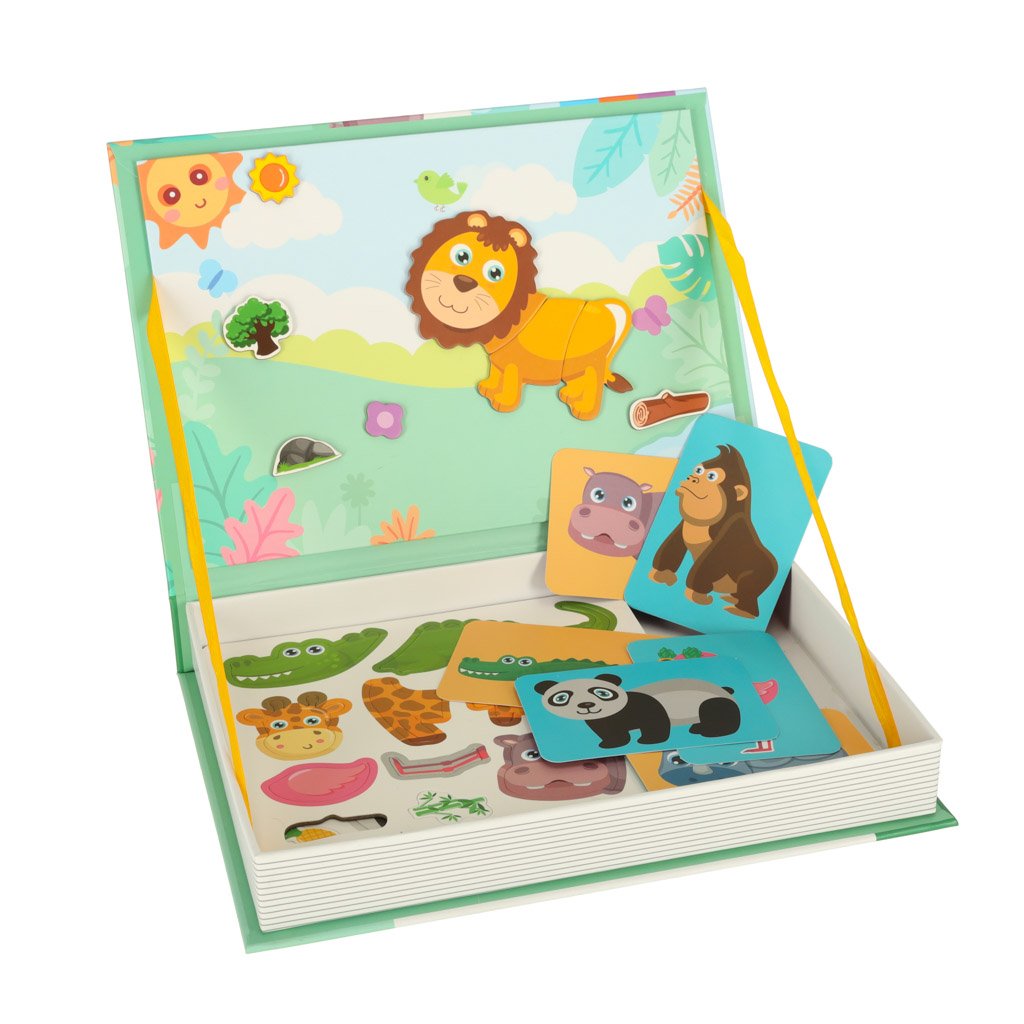 Ukladanka-puzzle-magnetyczne-zwierzeta-safari-47el-146172 Magnetinė dėlionė safario gyvūnai 47el.