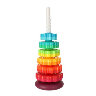 Wieza-teczowa-piramida-kola-zebate-spirala-do-ukladania-135204 Vaivorykštės bokšto piramidės spiralė, skirta krauti į krūvą