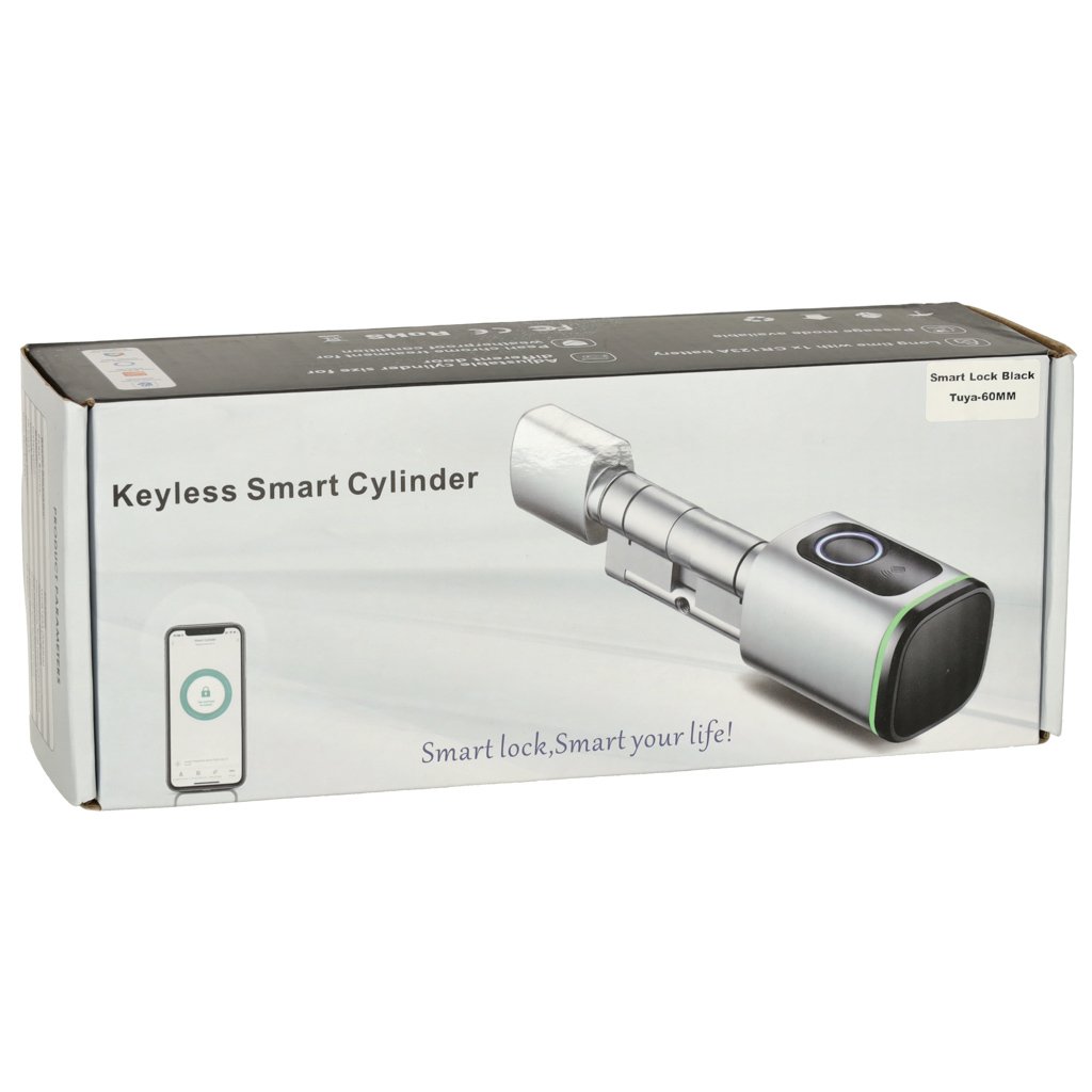 Zamek-elektroniczny-wkladka-do-drzwi-na-kod-odcisk-palca-bluetooth-153937 Durų spynos pirštų atspaudų cilindras juodas