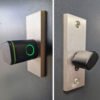 Zamek-elektroniczny-wkladka-do-drzwi-na-kod-odcisk-palca-bluetooth-153999 Durų spynos pirštų atspaudų cilindras juodas