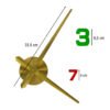 Zegar-scienny-naklejany-12-cyfr-80-90-cm-zolte-wskazowki-kolorowy-157401 Pasidaryk pats lipdukas sieninis laikrodis reguliuojamas 80-90 cm aukso spalvos 12 skaitmenų