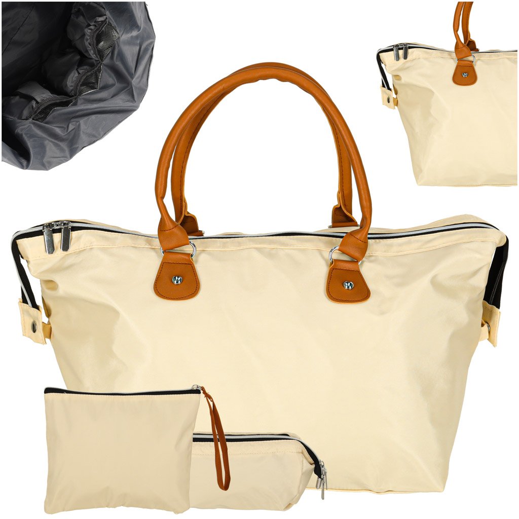 Pram-bag-for-mum-set-beige-162969 Moteriškas daugiafunkcinis vežimėlio krepšys mamai, skirtas kelionėms, smėlio spalvos