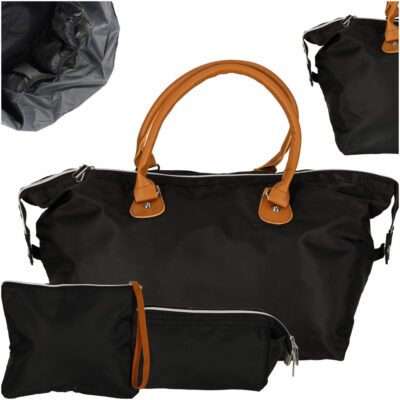 Pram-bag-for-mum-set-black-162959 Moterų daugiafunkcinis vežimėlio kelioninis krepšys mamai rinkinys juodas