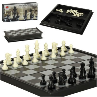 Szachy-warcaby-gra-logiczna-160994 Magnetinis šachmatų ir šaškių dėlionės žaidimas
