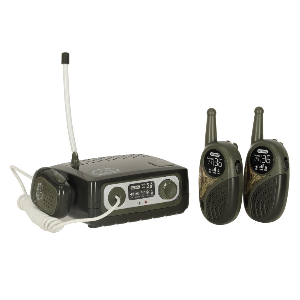Vaikams skirtas "Walkie Talkie" radijo imtuvų rinkinys su PBX chaki spalvos